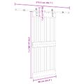 vidaXL Posuvné dvere NARVIK Prírodná a čierna 90 x 210 cm (213,5 cm)