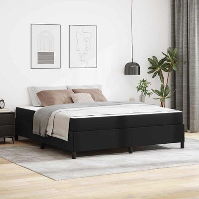 vidaXL Rám postele s matracmi Čierna 180 x 200 cm látka