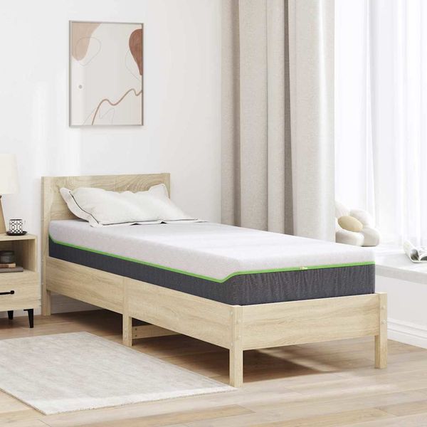 vidaXL Matrac Biela a šedá 80 x 200 cm žakárová tkanina