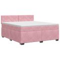 vidaXL Posteľ boxspring s matracom Ružová 160 x 200 cm Zamat