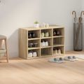 vidaXL Skriňa na topánky 77,5 x 30 x 51 cm Kompozitné drevo Dub sonoma