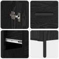 vidaXL Highboard Čierny dub 69,5 x 34 x 180 cm Kompozitné drevo