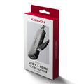 AXAGON RVC-HI8KPD, USB-C -> HDMI 2.1 redukce / adaptér, 8K/60Hz, 4K/144Hz, HDR10+, PD100W Adaptér, aktivní, USB-C (M) na HDMI 2.1 (F), 8K, 60Hz, 4K, 144Hz, 0,16m, HDCP 2.3, PD 100W, cerno-stríbrný