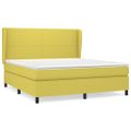 vidaXL Boxspring posteľ s matracom zelená 160x200 cm látka