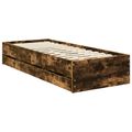 vidaXL Rám postele Dymová dub 75 x 190 cm Inžinierske drevo