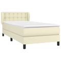 vidaXL Boxspring posteľ s matracom krémová 100x200 cm umelá koža