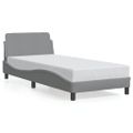 vidaXL Rám postele Dover bledosivý 80x200 cm látka