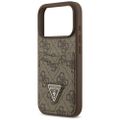 Puzdro Guess 4G Double Card Triangle pre iPhone 17 Pro, hnedá