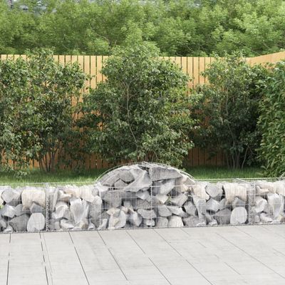 vidaXL Oblúkový gabionový kôš 200x50x40/60 cm pozinkované železo