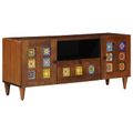 vidaXL TV skrinka s dverami Orech 105 x 33 x 46 cm Masívne mango drevo
