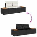 vidaXL Súprava záhradných pohoviek 5 ks 5-Počet miest Čierna a krémová