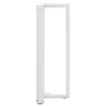 vidaXL Nohy barového stola v tvare T, 2 ks, biele, 50x35x(100-101) cm, oceľové