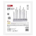 LED svietnik strieborný, 28,5 cm, 3x AA, vnútorný, teplá biela, časovač