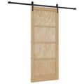 vidaXL Posuvné dvere ORKDAL 86 x 198,5 cm Borovicový masív Prírodná