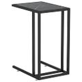 vidaXL Počítačový stolík čierny mramor 50x35x65 cm tvrdené sklo