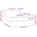 vidaXL Posteľný rám boxsping s matracom ružový 140x190 cm zamat