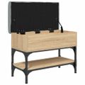 vidaXL Lavička na topánky dub sonoma 62x32x45 cm kompozitné drevo