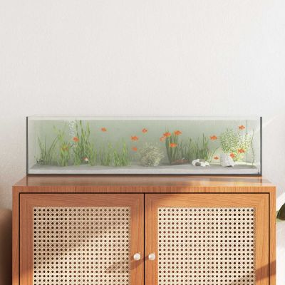 vidaXL Akvárium s úložiskom Priehľadná 80 x 20 x 20 cm Sklo