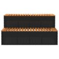 VidaXL vírivka Step čierny 100x50x50,5 cm polyratan a masívna akácia