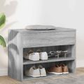 vidaXL Lavica na topánky sivá sonoma 60x30x45 cm spracované drevo