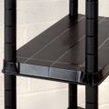 vidaXL Regál so 4 úložnými poličkami čierny 61x30,5x130 cm plastový