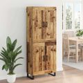 vidaXL Highboard 2 ks Staré drevo 69,5 x 34 x 180 cm