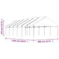 vidaXL Altánok so strechou, biely 13,38x5,88x3,75 m, polyetylén