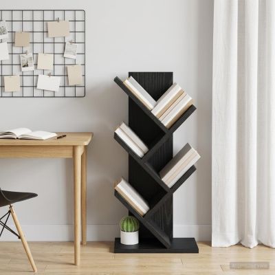 vidaXL Knižnica na stromy 4-úrovňová 30 x 18 x 60 cm Kompozitné drevo