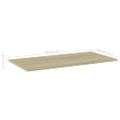 vidaXL Prídavné police 8 ks, dub sonoma 80x40x1,5 cm, drevotrieska