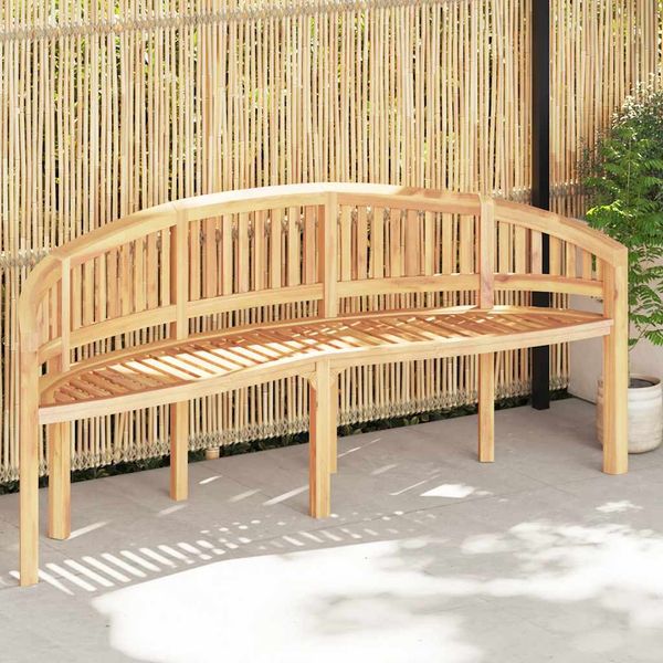 vidaXL Lavička v tvare banánu 200 cm tíkový masív