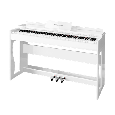 Digitálne piano Kruger&Matz KMDP-135-WH drevený stojan biely lesk