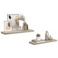 vidaXL Plávajúce nástenné police 2 ks, dubové 80x23,5x3,8 cm, MDF