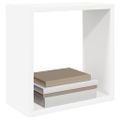 vidaXL Nástenné police 6 ks biele 30x15x30 cm