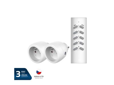 Zásuvky bezdrôtové GETI RCS212 2+1