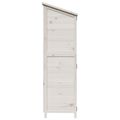 vidaXL Záhradný prístrešok so strechou Biela 106,5 x 56 x 176 cm
