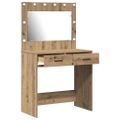vidaXL Toaletný stolík Remeselný dub 78,5 x 41 x 135 cm