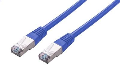 Kábel C-TECH patchcord Cat5e, FTP, modrý, 0,5m