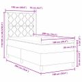 vidaXL Posteľ s pružinovým rámom s vankúšom Krémová 200 x 100 cm látka