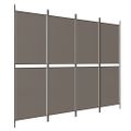 vidaXL 4-panelový paraván antracitový 200x200 cm látkový