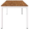 vidaXL Záhradný jedálenský stôl Prírodná a biela 147 x 88,5 x 75 cm