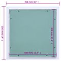 vidaXL Prístupový panel s hliníkovým rámom a sadrokartónom 300x300 mm