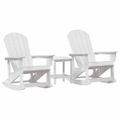 vidaXL Záhradný lounge set 3 ks Biela HDPE