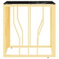 vidaXL Konferenčný stolík zlatý 50x50x50 cm nehrdzavejúca oceľ a sklo
