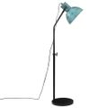 vidaXL Podlahová lampa 25 W šmuhovaná modrá 30x30x90-150 cm E27
