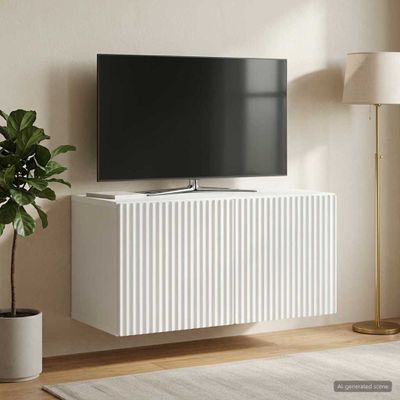 vidaXL Nástenná TV skrinka Biela 59,5 x 31 x 30 cm Kompozitné drevo
