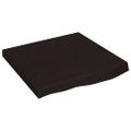 vidaXL Kúpeľňová doska tmavohnedá 60x60x(2-6) cm ošetrený masív
