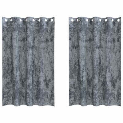 vidaXL Sametové závesy 2 ks Strieborná šedá 175 x 140 cm Zamat