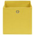 vidaXL Úložné boxy 10 ks, netkaná textília 28x28x28 cm,žlté