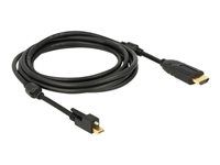 Kábel adaptéra - Mini DisplayPort s pinmi (male) do HDMI s pinmi (male) - 3 m - čierna - podporuje 4K