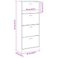 vidaXL Botník dymový dub 63x24x147 cm spracované drevo